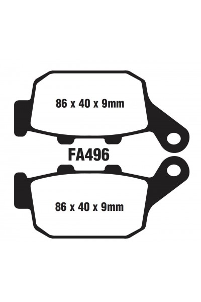 ARKA DİSK BALATA FA496 A HONDA NC 700 - 750 XL600 - 650 - 700 - CBR250 - CBR500R - XRV750 - SUZUKİ İNAZUMA GV250 F UYUMLU