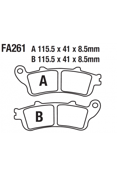 ÖN FREN DİSK BALATASI FA261 HONDA XL1000 VARADERO GOLDWİNG GL 1800 - CBR 1100 XX UYUMLU