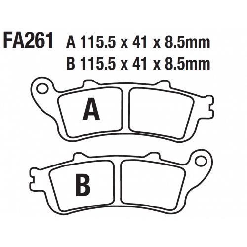 ÖN FREN DİSK BALATASI FA261 HONDA XL1000 VARADERO GOLDWİNG GL 1800 - CBR 1100 XX UYUMLU