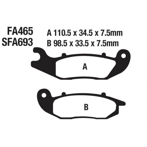 ÖN FREN DİSK BALATASI SFA693 FA465 HONDA CRF 250L (13-21) CRF 250 RALLY (17-21) UYUMLU