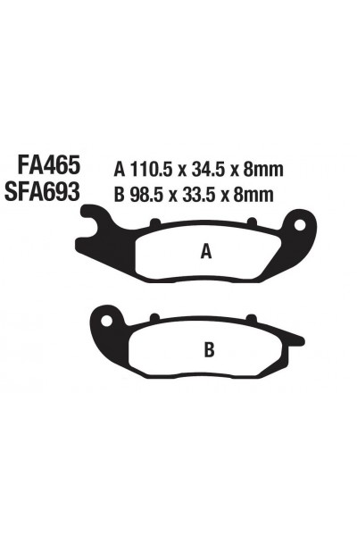 ÖN FREN DİSK BALATASI SFA693 FA465 HONDA CRF 250L (13-21) CRF 250 RALLY (17-21) UYUMLU