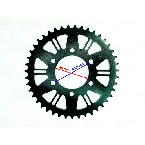 ARKA DİŞLİ 520-43T İÇ 80 mm 6 DELİK KAWASAKİ ZX-6R NİNJA ( 2007 - 2015 ) ZX-6R 636 (2007 - 2012 ) ÖM UYUMLU