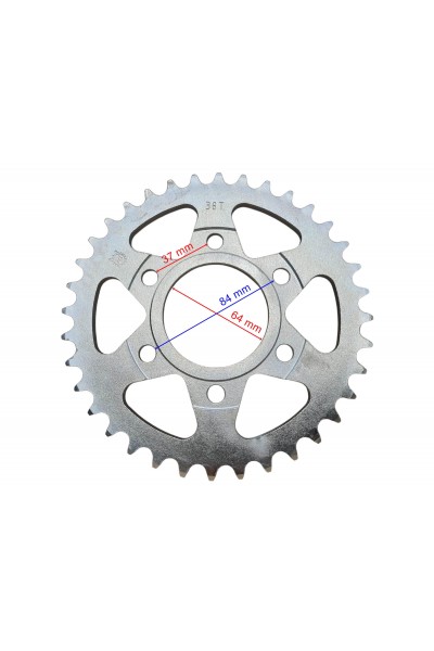 RKS R250 UYUMLU ARKA DİŞLİ 520-36T İÇ 64 mm 6 DELİKLİ ÖM