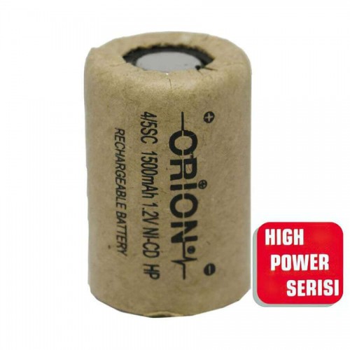 Orion 1.2V Ni-Cd 4/5SC 1500mAh Şarj Edilebilir Pil - HP