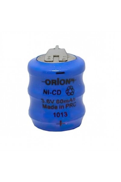 Orion 3.6V 60mAh Ni-Cd Şarj Edilebilir Buton Pili - 2 Bacaklı