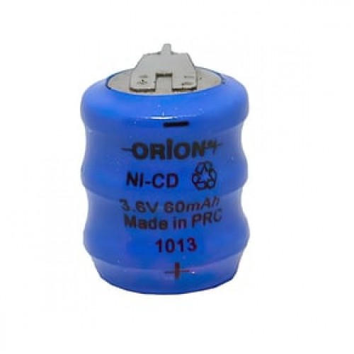 Orion 3.6V 60mAh Ni-Cd Şarj Edilebilir Buton Pili - 2 Bacaklı