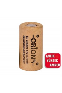 Orion 1.2V Ni-Cd SC 2200mAh Şarj Edilebilir Pil - HD