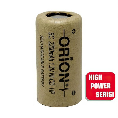 Orion 1.2V Ni-Cd SC 2200mAh Şarj Edilebilir Pil - HP