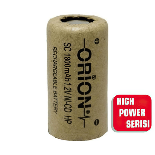 Orion 1.2V Ni-Cd SC 1800mAh Şarj Edilebilir Pil - HP