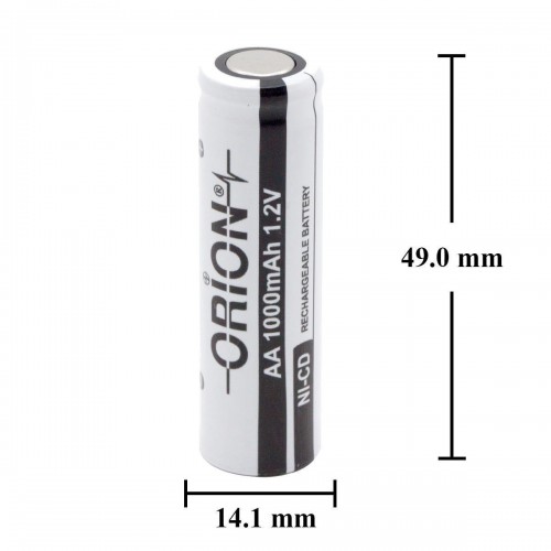 Orion 1.2V Ni-Cd AA 1000mAh Şarj Edilebilir Kalem Pil ( BAŞSIZ )