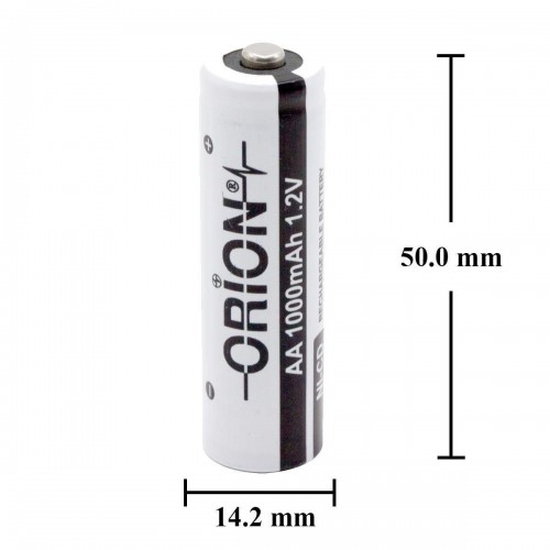 Orion 1.2V Ni-Cd AA 1000mAh Şarj Edilebilir Kalem Pil ( BAŞLI )