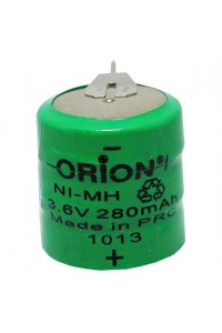 Orion 3.6V 280mAh Ni-Mh Şarj Edilebilir Buton Pil - 3 Bacaklı