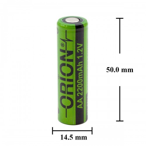 Orion 1.2V Ni-Mh AA 2200mAh Şarj Edilebilir Kalem Pil ( BAŞSIZ )