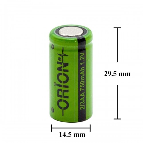 Orion 1.2V Ni-Mh 2/3AA 750mAh 1C Şarj Edilebilir Pil