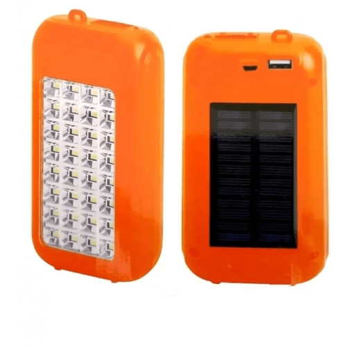 HRD-011813 - Gold Silver GS-875 Güneş Enerjili Power Bank + LED Işıklı