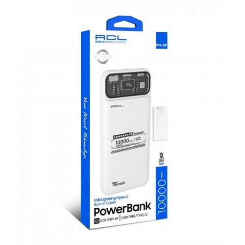 Acl PowerBank Şarj Aleti Harici 10000Mah PW-89 4064