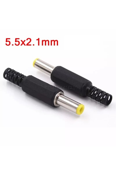 IC-252B DC JAK 5.5x2,1MM UZUN FİŞ SARI UÇ