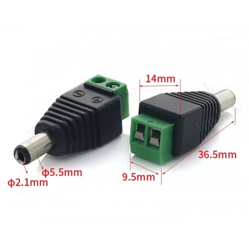 IC-254E DC JAK 2,1MM UZUN KLEMENSLİ FİŞ ERKEK
