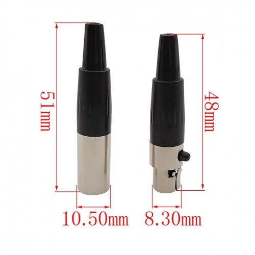 MR-261S 1 TAKIM MİNİ XLR SEYYAR CANON JAK 3 PİN DİŞİ ERKEK TAKIM