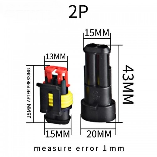 C-266W 2P SU GEÇİRMEZ ARAÇ KONNEKTÖRÜ 1.5MM (WATERPROOF)
