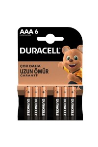 Duracell AAA Alkalin İnce Kalem Pil 6'lı Paket