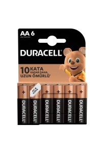 Duracell Alkalin AA Kalem Pil 6'lı Paket Duracell Alkalin AA Kalem Pil 6'lı Paket