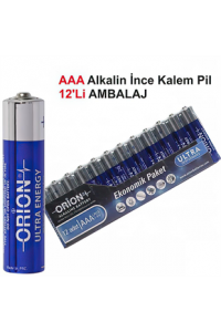 Orion LR03 AAA Alkalin İnce Kalem Pil 12'li Paket