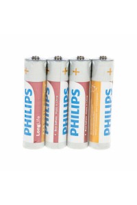 Philips LongLife Çinko AAA İnce Kalem Pil 4'lü Shrink Philips LongLife Çinko AAA İnce Kalem Pil 4'lü Shrink