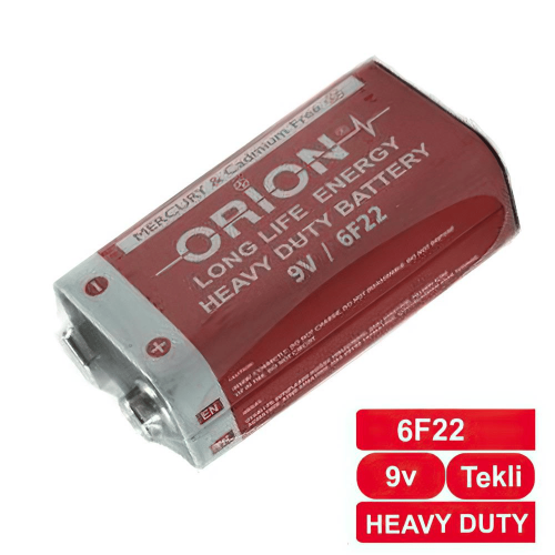 Orion Heavy Duty 9V Pil Bulk - Dökme