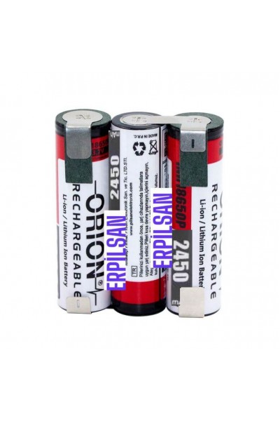 Orion 10.8V ve 12V 18650 2450 Mah 3S 29.4A 12C Li-ion Matkap Pili