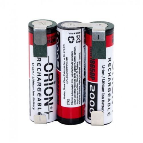 Orion 18650 10.8V - 12V Matkaplar için 2000mAh Li-ion 3S 15C 30A Şarjlı Matkap Pili