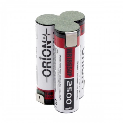 Orion 18650 10.8V ve 12V Matkaplar için 2500mAh Li-ion 3S 10C 25A Şarjlı Üçgen Matkap Pili