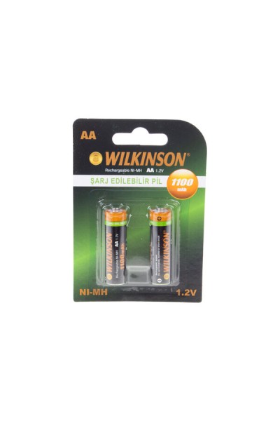 Wilkinson 1.2V 1100 mAh Ni-Mh AA Şarj Edilebilir Kalem Pil 2'Lİ Paket
