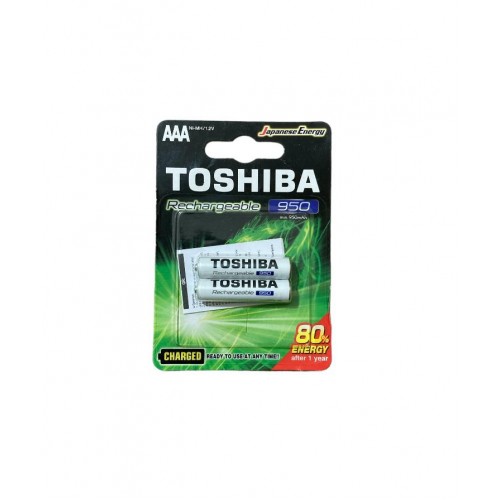TOSHIBA 1.2V 950 mAh Ni-Mh AAA Şarj Edilebilir İnce Kalem Pil 2'Li Paket