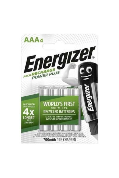 Energizer Power Plus 700mAh AAA Şarj Edilebilir Pil 4'lü Paket