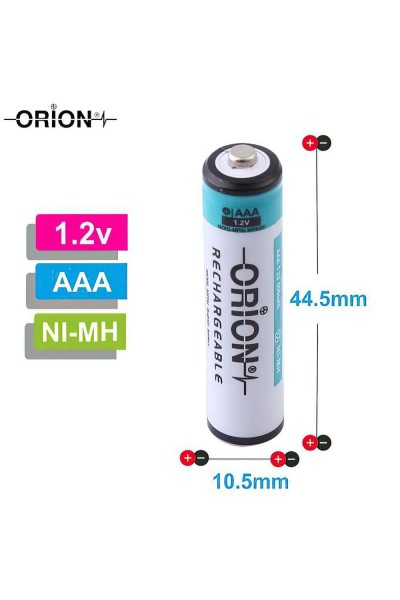 Orion 1.2V 650mAh Ni-Mh AAA Şarj Edilebilir İnce Kalem Pil Bulk