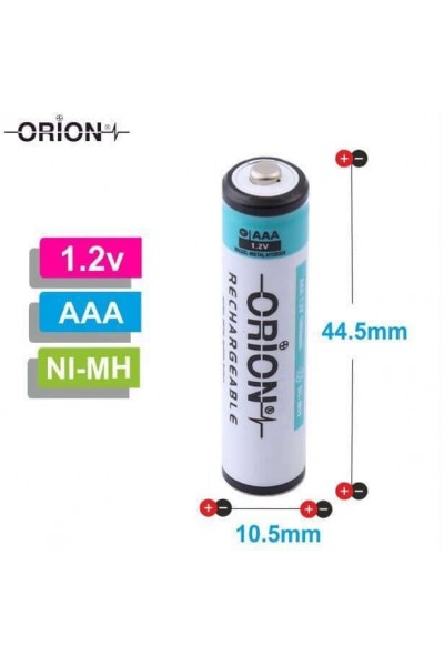 Orion 1.2V Ni-Mh AAA 1000mAh Şarj Edilebilir İnce Kalem Pil Bulk - Dökme