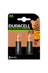 Duracell 1.2V 2500 mAh AA Şarj Edilebilir Kalem Pil 2'li Paket