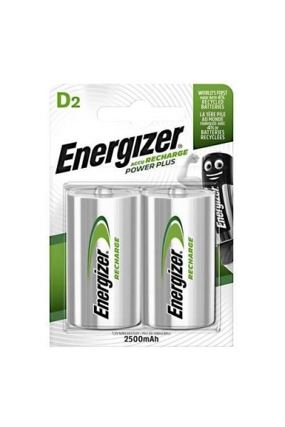 Energizer Power Plus D Büyük Boy 2500 mAh 2'li Paket