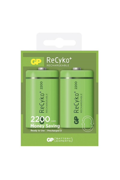 GP Recyko 2200 mAh D Büyük Boy Şarj Edilebilir Pil 2'li Paket