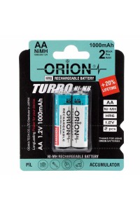 Orion 1.2V 1000 mAh Ni-Mh AA Şarj Edilebilir Kalem Pil 2'Lİ Paket