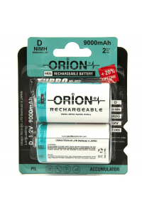 Orion 1.2V 9000 mAh Ni-Mh D LR20 Şarj Edilebilir Büyük Boy Pil 2'li Paket