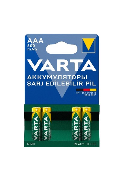 Varta 56703 Power 800 mAh AAA Şarj Edilebilir İnce Kalem Pil 4'lü Paket