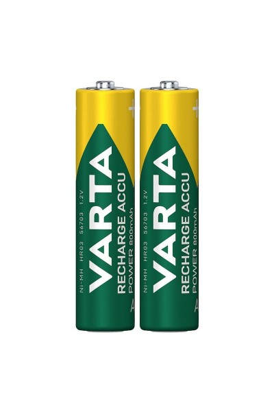 Varta 56703 Power 800 mAh AAA Şarj Edilebilir İnce Kalem Pil 2'Li Paket