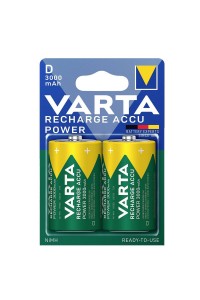 Varta 56720 Power 3000 mAh D Şarj Edilebilir Büyük Pil 2'li Paket