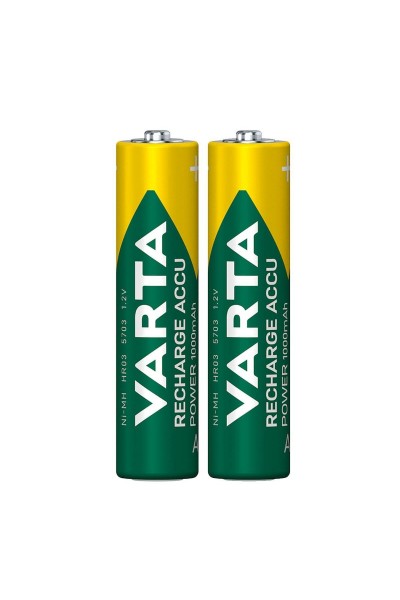 Varta 57033 1000 mAh AAA Şarj Edilebilir Kalem Pil 2'li Paket